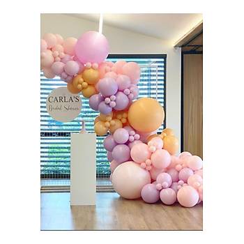 Pembe �eftali Balon Zinciri Seti 100'l�