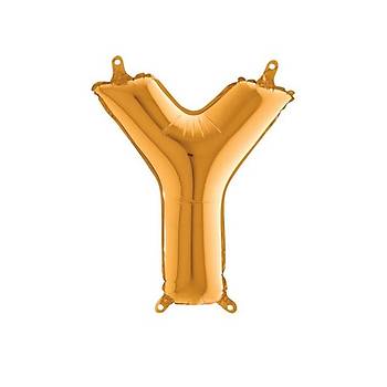 Y Harfi Gold Renk Folyo Balon 60cm