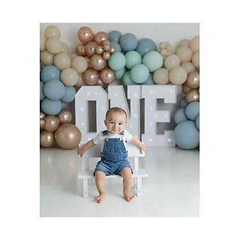 K�� Ye�ili F�rt�na Mavi Retro Balon Zinciri Seti 100'l�