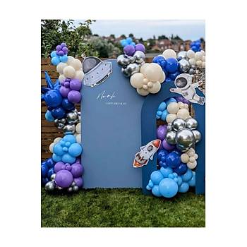 Uzay konsept balon zinciri seti 100l�