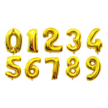 Rakam Folyo Balon - 1 metre 40 İnc Gold Renk