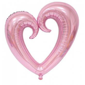 i Bo Pembe Kalp Folyo Balon 100 cm
