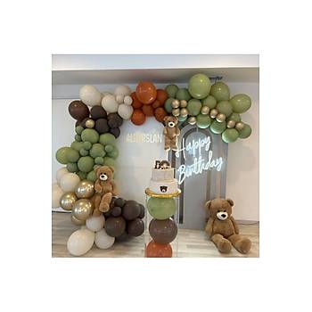 Yan�k turuncu k�f ye�ili krom gold balon zinciri seti 100 l�