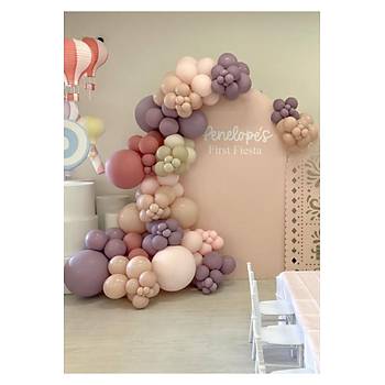 Pembe Mor Balon Zinciri Seti 103'l� Jumbo Dahil 3 adet