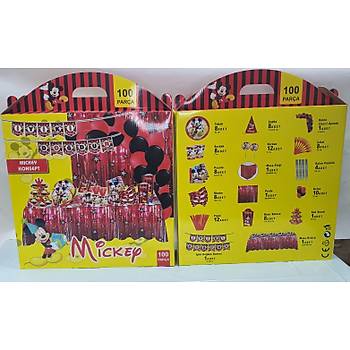 Mickey Mouse Parti Seti 100 Para