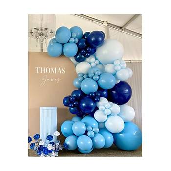 Lacivert Mavi Balon Zinciri Seti 100'l�