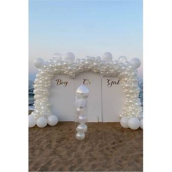 Beyaz Balon Zinciri Seti 100'l�