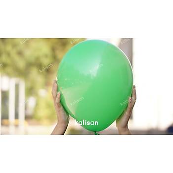 Kalisan Çim Yeşili Dekorasyon Balonu 5 inc   100 Adet