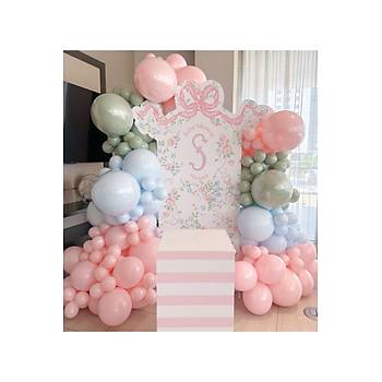 Pembe Mavi K�� Ye�ili Balon Zinciri Seti 100'l�