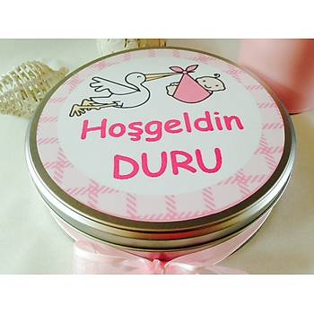 Byk Boy sim Baskl Metal Kutu Bebek ikolatas - 100 Adet ikolata 300 gr Draje