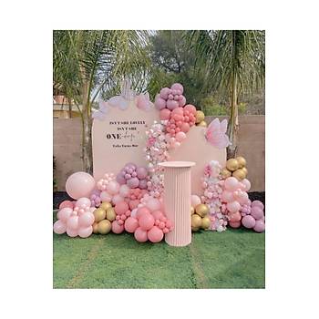 Pembe gold balon zinciri seti 100 l�