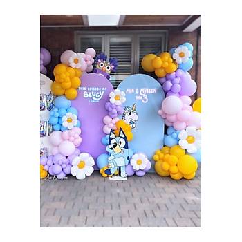 Hardal Lila Papatyal� Balon Zinciri Seti 100'l�