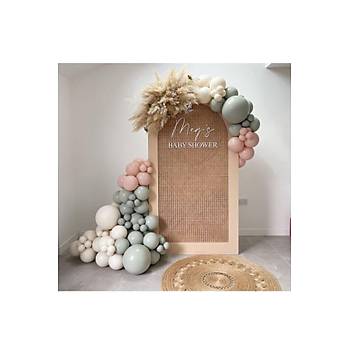 Retro White Duman Pink Blush Balon Zinciri Seti 100 'l�