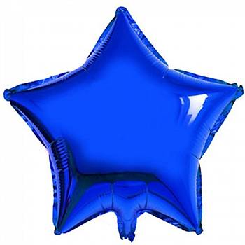 Lacivert Yıldız Folyo Balon 40 cm