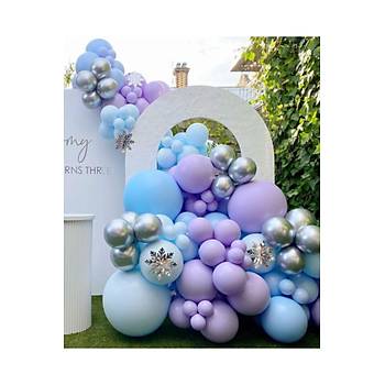Lila Mavi G�m�� Balon Zinciri Seti 100'l�