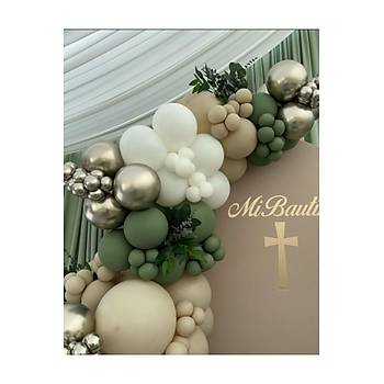 Yeil Beyaz Deniz Kumu Beyaz Krom Balon Znciri Seti 103'l