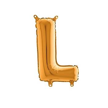 L Harfi Gold Renk Folyo Balon 60cm