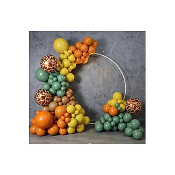 Yeil Zerdeal Yank Turuncu Karamel Kahve Safari Balon Zinciri Seti 100'l