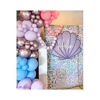 Elsa Konsept Pembe Lila Mavi Balon Z�nciri Seti 100'l�