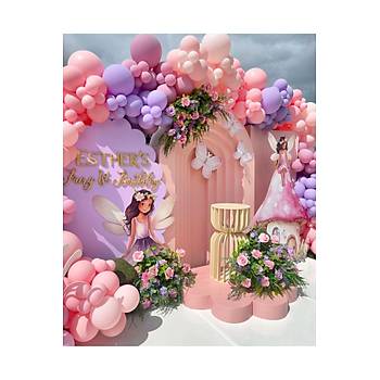 Lila Pembe Balon Zinciri Seti 100'l�