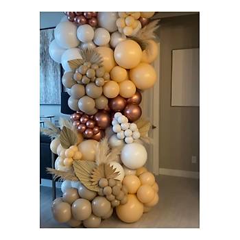 Rose krom deniz kumu retro white balon zinciri seti 100 l�