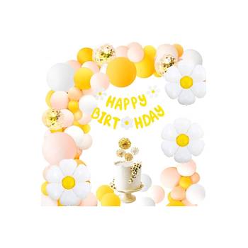 Papatya balon zinciri seti 103 adet balon flama ve zincir