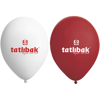 Logo Baskýlý Balon 12 inc 1000 Adet - Tek Yön Tek Renk 1+0