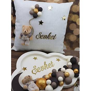 Ahap Bulut Bebek Kap Ss ve Yastk Takm