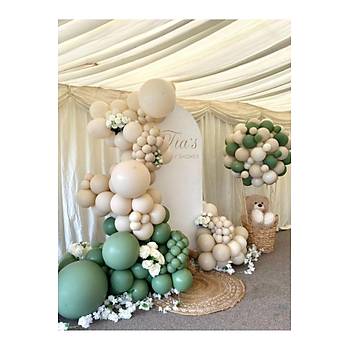 Ada �ay� ye�ili deniz kumu balon zinciri seti 100 l�