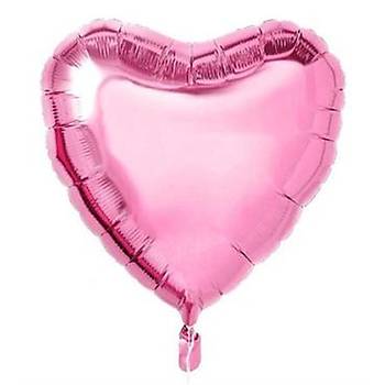 Pembe Kalp Folyo Balon 60 cm