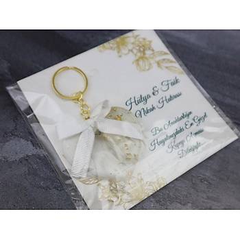 Sz, Nian, Kna Hediyelii Kalp Epoksi Anahtarlk Nikah ekeri