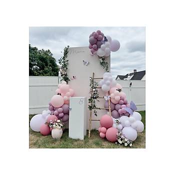 Pembe Lila Balon Zinciri Seti 100'l