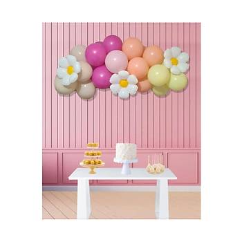 Papatya Tema Balon Zinciri Papatya Do�um G�n� Balon Seti 103 Par�a