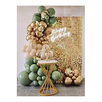 Kf yeili deniz kumu gold krom balon zinciri seti 100 l