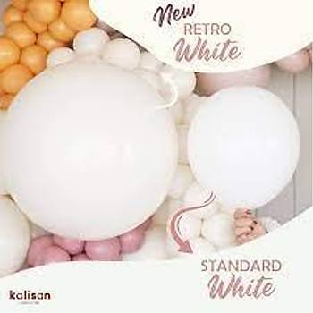Kalisan Retro White Balon 12 in 100'l