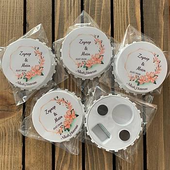 Gazoz A�acak Magnet Nikah �ekeri 6 cm - S�z Ni�an K�na Hediyelik