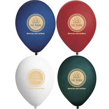 Logo Baskl Balon 12 inc 1000 Adet - Tek Yn Tek Renk 1+0