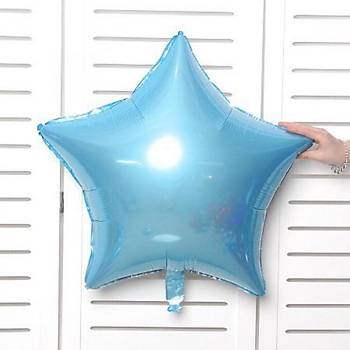 Mavi Yldz Folyo Balon 40 cm