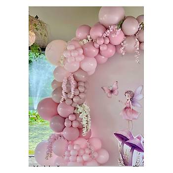 Pudra Pembe Balon Zinciri SEti 100'l�