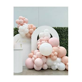 Pudra Pembe Beyaz Balon Zinciri Seti 100'l�