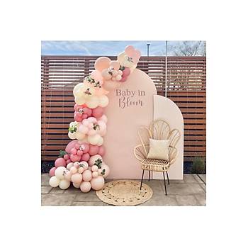 Pinl blush retro white rosewood balon zinciri seti 100l�