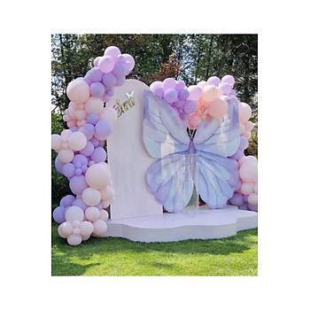 Lila Pembe Balon Zinciri Seti 100'l�