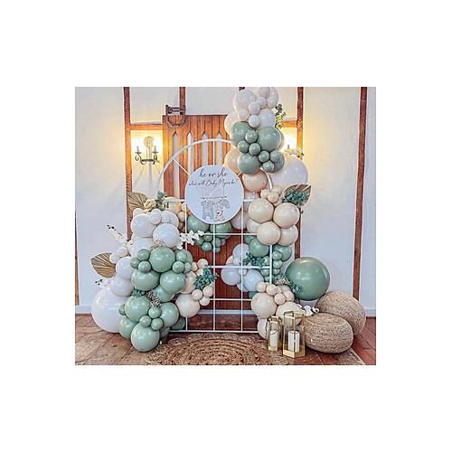 Stl Kahve Deniz Kumu Kf Yeili Balon Zinciri Seti 83 Adet Balon Ve Zincir