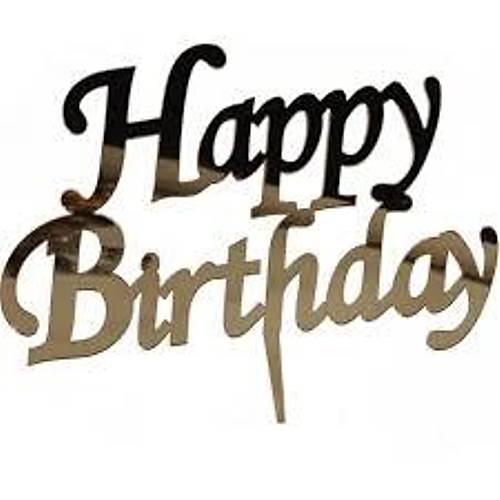 Gold Pleksi Happy Birthday Pasta Ss
