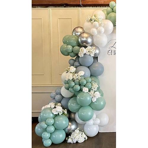 Frtna k yeili gm balon zinciri seti 100 l