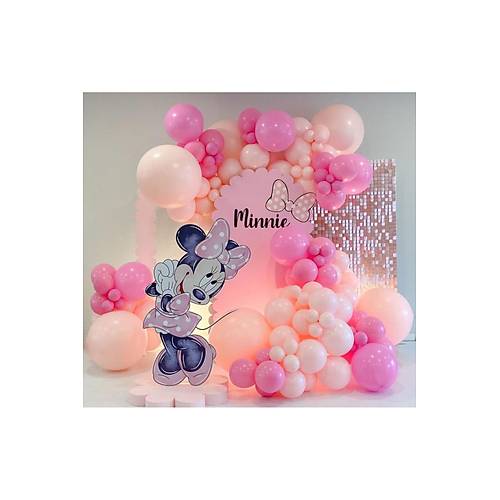 Makaron pembe candy pink balon zinciri seti 100l