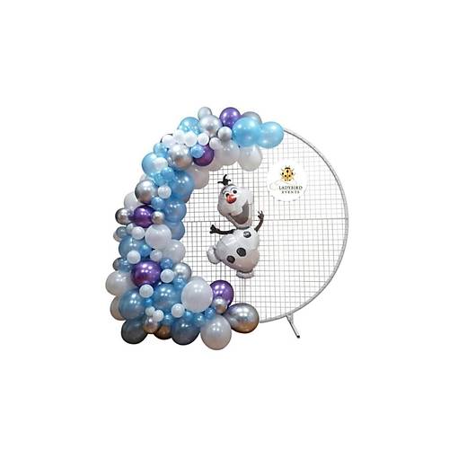 Elsa Frozen Balon Zinciri - 130 Adet Balon 5 m Zincir Aparat ve Balon Pompas
