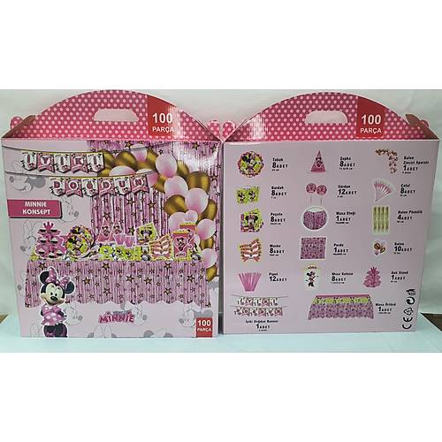 Minnie Mouse Parti Seti 100 Para