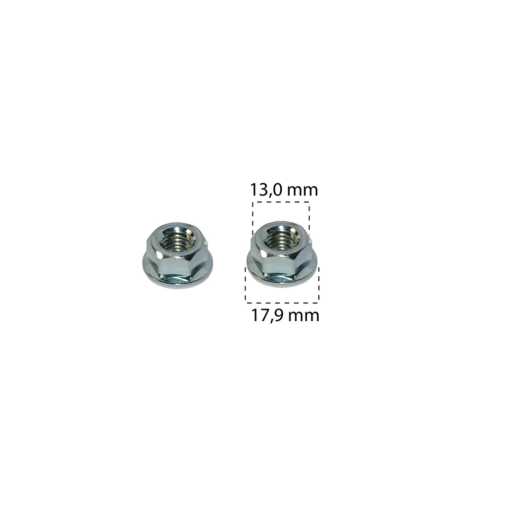 Somun Kendinden Pullu Çinko M8*18X8,8mm Çelik Ford N800466 10 Adet