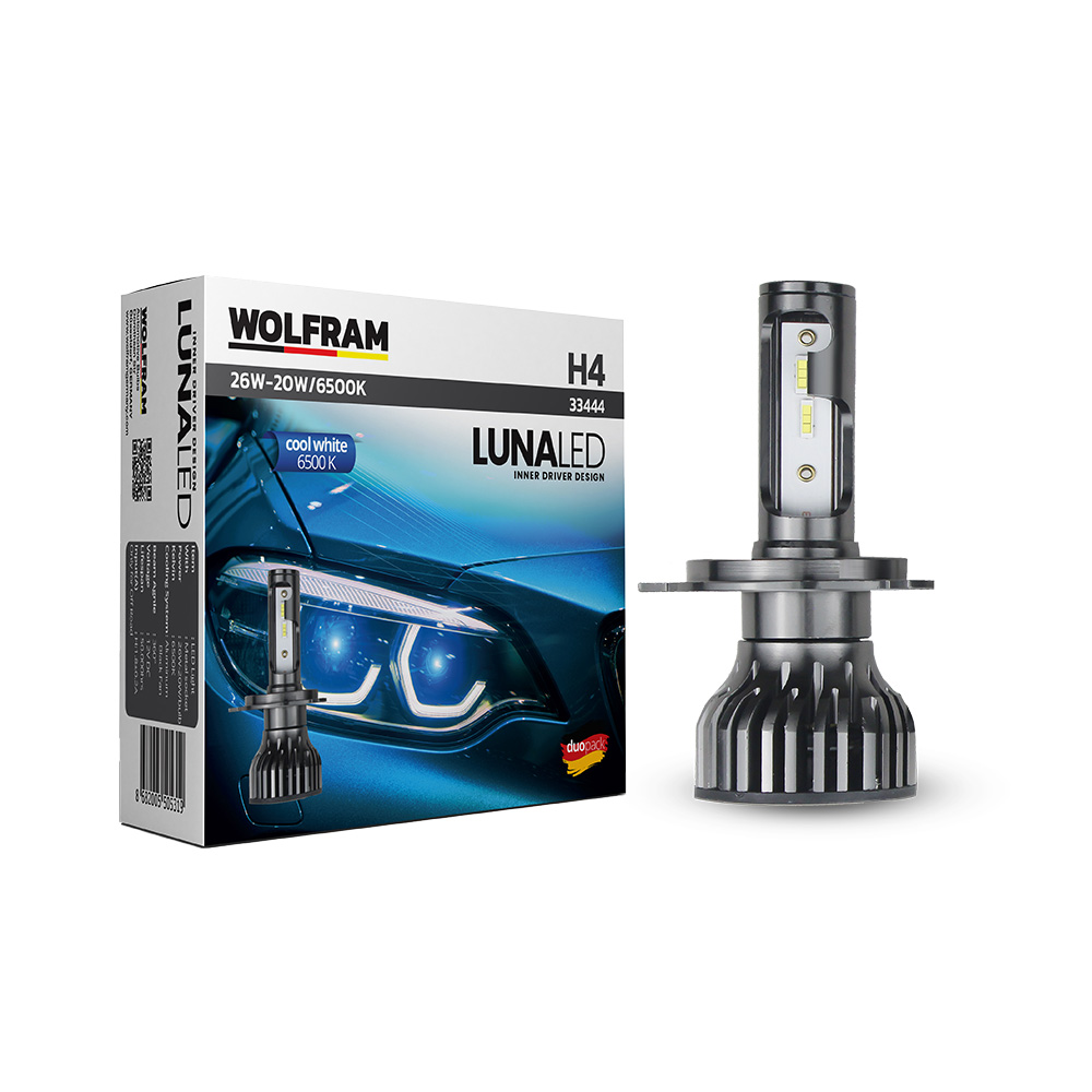 Set Led Xenon H4 Cool White Luna Wolfram